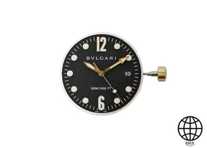 BVLGARI Movement Diagono Cal.BVL191 Mens Black Dial Watch Parts Working used - Picture 1 of 7