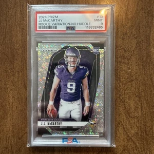 2024 Panini Prizm Rookie Variations J.J. McCarthy #13 No Huddle Prizm (RC) PSA 9 - Bild 1 von 2