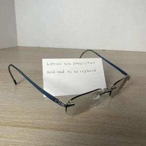 Silhouette 7622 40 6055 Eyeglasses Blue Frames Only 19 140 Austria - Picture 1 of 8