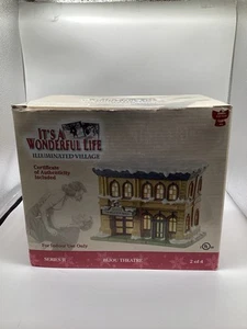 It's A Wonderful Life Villaggio Illuminato Bijou Teatro Bedford Falls Serie II COA - Foto 1 di 13