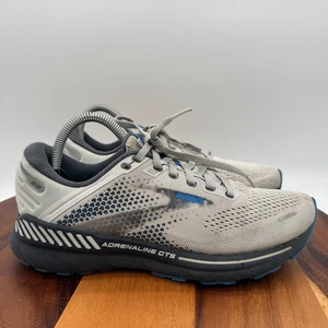 Brooks Adrenaline GTS 22 Shoes Mens 8 Gray Black Blue Running Sneakers Trainers - Picture 1 of 11