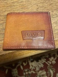 Vintage Levi Genuine Leather Denim Lined Wallet - Picture 1 of 5