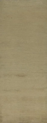 Handmade Wool Oriental Runner Rug 3x9 Contemporary Solid 9 ft Hallway Carpet - Image 1 of 4