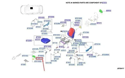 Nissan ARIYA FE0 Gebläse vorne rechts Sitz 873D55MP5A NEU ORIGINAL - Image 1 of 2