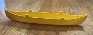 Juguete de canoa Tonka amarillo vintage con pestañas de 11 pulgadas - Imagen 1 de 8