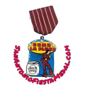 2025 Como La Floss Selena Dental Themed NECD San Antonio Fiesta Medal - Picture 1 of 3