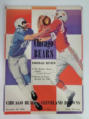 1961 NFL Program Cleveland Browns at Chicago Bears Football Review - Image 1 of 3