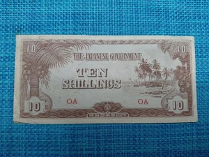 🏝 Japanese Occupied Oceania 10 shillings VF P-3 1942 Banknotes 110925-7 - Picture 1 of 3