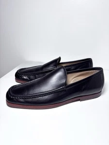 Valentino Garavani dunkelbraune Leder Slipper Mokassin elegante Schuhe Halbschuhe 44 - Bild 1 von 13