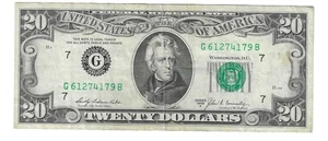 SERIES 1969A $20 CHICAGO NOTE (LOT M-62) - Picture 1 of 2
