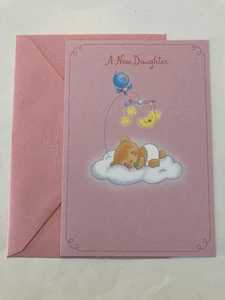 A Baby Girl A New Daughter Newborn Congratulations 5”x7” Hallmark Greeting Card - Picture 1 of 4