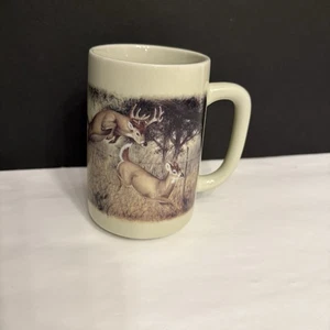 "TAZA DE CIERVO GRANDE Otagiri de colección de Walt Cude Japón cazadores cabaña ~5""" - Imagen 1 de 10