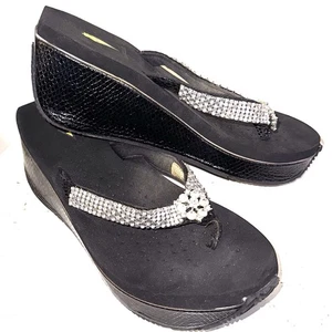 Yellow Box Size 8 Flip flops 2.5” Wedge Heel - Picture 1 of 13