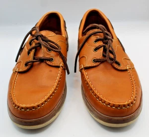 Allen Edmonds Eastport Mocasines Barco Zapatos Cuero Marrón Sin Cordones Para Hombre 9 E - Imagen 1 de 12