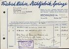 SPRINGE, Rechnung 1937, Stuhl-Fabrik Friedrich B&#228;hre