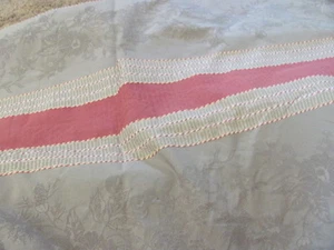 FABRICS GREEN RUST DAMASK STRIPE 54 X 2 yard Piece Crafts Pillows Drapery - Picture 1 of 2