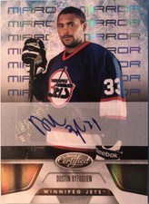2011-12 Panini Certified Mirror gold Dustin Byfuglien auto /25 Jets