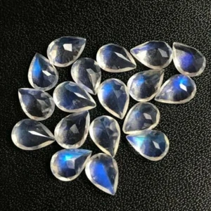 WHOLESALE NATURAL RAINBOW MOONSTONE FACETED PEAR SHAPE LOOSE GEMSTONE JEWELLERY - Picture 1 of 4