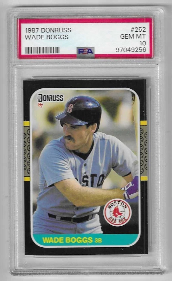 1987 Donruss Wade Boggs #252 PSA 10 Gem Mint Baseball Card. - Image 1 of 1