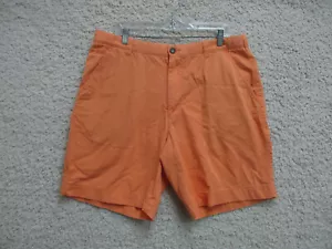 True Flies Shorts 38 Mens Orange Chino Pockets Casual Cotton Logo Modern Fit Men - Picture 1 of 11
