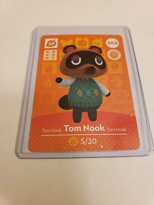 NINTENDO Tom Nook # 002 Animal Crossing Amiibo Card Horzons Series 1 MINT NEVER SCANNED!