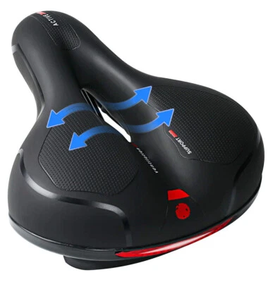 Asiento de silla de montar acolchado suave extra deportivo de gel para bicicleta Big Bum ancho cómodo Foto 1 de 4