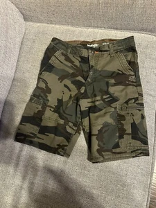 Wrangler Boys Youth Cargo Shorts Camouflage Adjustable Waistband 12 Regular - Picture 1 of 11