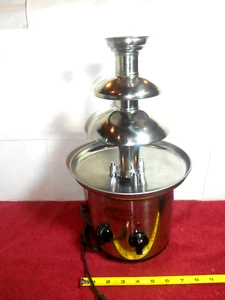 FUENTE FONDUE DE CHOCOLATE ELÉCTRICA NOSTALGIA 3 NIVELES 8 x 15 pulgadas FUNCIONA BIEN - L 396 - Imagen 1 de 8