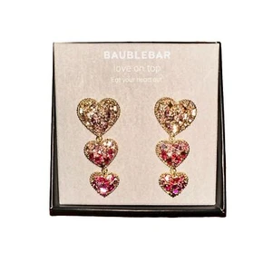 Baublebar Love On Top Eat Your Heart Out Dangle Drop Statement Style Earrings - Picture 1 of 6