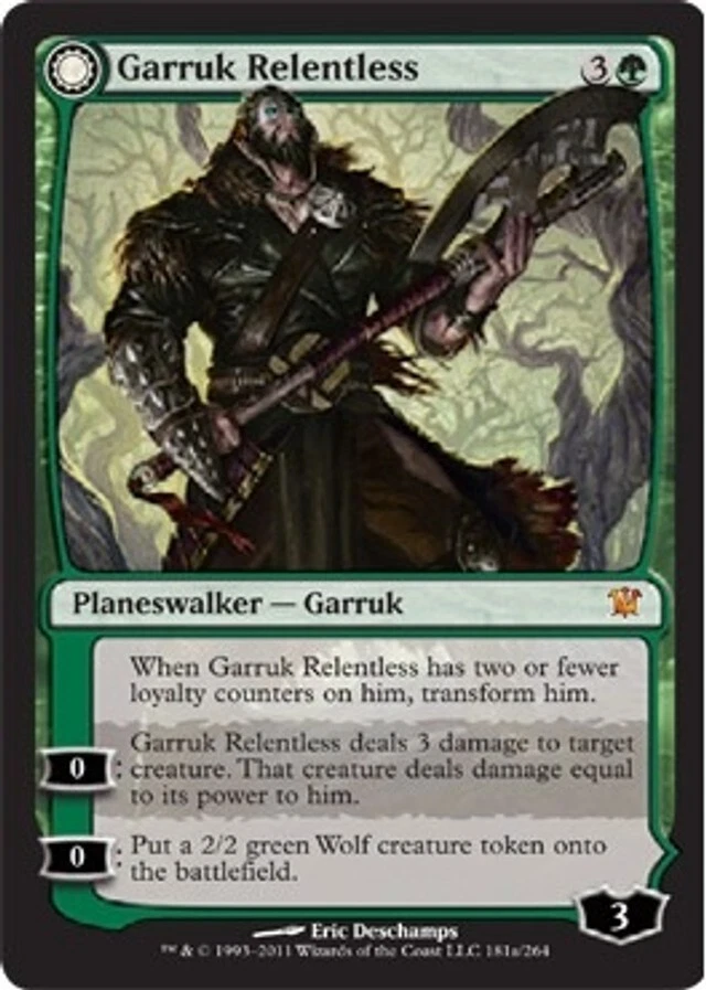 Innistrad - Garruk Relentless/Garruk, the Veil-Cursed - MTG - LP - Image 1 of 1