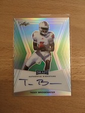 2014 LEAF METAL DRAFT TEDDY BRIDGEWATER GREEN REFRACTOR ROOKIE AUTO # 3/10 SSP
