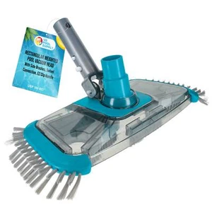 Rectangular Weighted Pool Vacuum Head with Side Brushes, Swivel Hose Connection - Picture 1 of 6