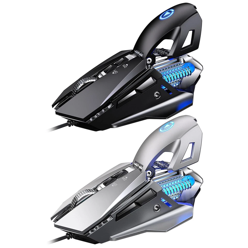 Gaming Mouse Wired Optical Mouse Colorful Lighting 200-7200 DPI Programming 7 - Image 1 of 1