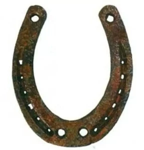 Metal IRON Horse Shoe (BLACK) FOR REMOVING EVILNESS WEALTH GOOD HELATH LUCK - Picture 1 of 4