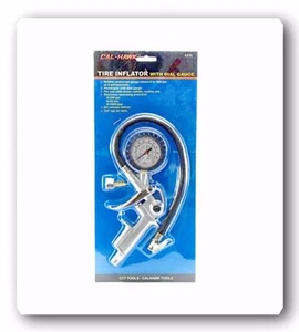 TIRE PISTOL-GRIP  INFLATOR WITH DUAL GAUGE 0 to 220 PSI at 2 PSI INTERVALS - Picture 1 of 1