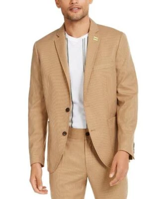 全新无标签 INC International Concepts 男式灰褐色 Asher 修身西装外套 中号 yap2623 — 第 1/2 张图片