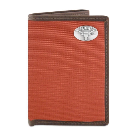 Youth University of Texas Longhorns Wallet Nylon/Leather Concho Wallet Cover
