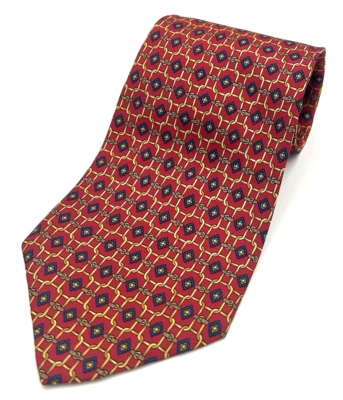 Saks Fifth Avenue Excl. Corbata corta de seda 100 % importada para hombre cadena roja 3,75 56 L Foto 1 de 4