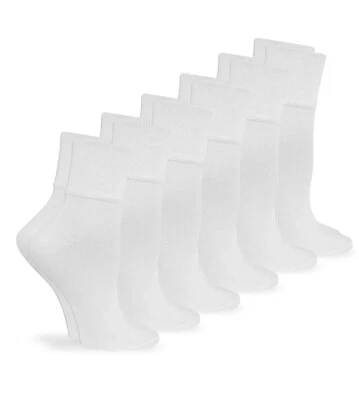 Jefferies Socks Womens Organic Seamless Cotton Turn Cuff Socks 6 Pair Pack - Image 1 of 4