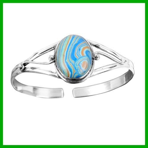 VALENTINO Bracciale festa della mamma affare argento sterling ovale naturale arcobaleno calsilica gioielli