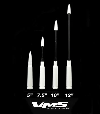 ANTENA BALA TELESCÓPICA 50 CAL BLANCA BRILLANTE VMS PARA TOYOTA FJ CRUISER 4 CORREDORES Foto 1 de 4