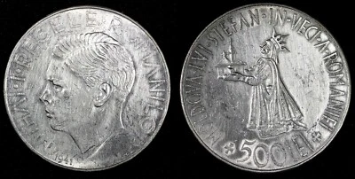 Romania Mihai I Silver 1941 500 Lei aUNC Bessarabia Reunion 37 mm KM# 60 (257) - Image 1 of 3
