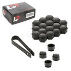 20x Wheel Bolt Hexagon Caps Theft-Proof 0 21/32in Black for Lancia
