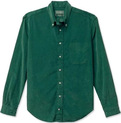 Gitman Vintage $235 NWT Emerald Green Corduroy Classic Oxford Shirt AW24 L - Image 1 of 4