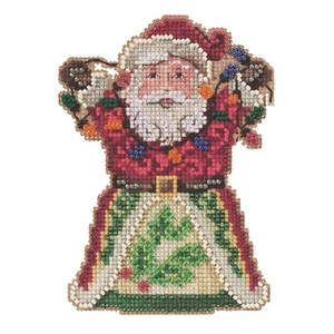 Santa with Lights Cross Stitch Kit Ornament Mill Hill 2021 Jim Shore JS202111 - Picture 1 of 1