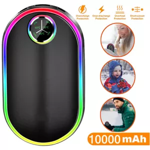 Handwärmer Wiederaufladbar,10000mAh Tragbare Elektrische Taschenwärmer PowerBank - Bild 1 von 12