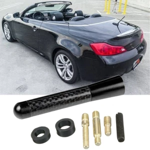3'' inch Short Black Carbon Antenna Mast AM/FM for SAAB 9-3 CABRIO 1999-2011 - Picture 1 of 9