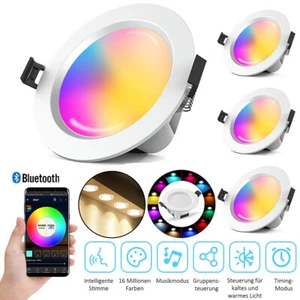 5W 9W LED Einbaustrahler Bluetooth RGB+WW+CW Einbauleuchte Decken Sports Dimmbar - Bild 1 von 14