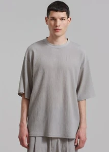 The Frankie Shop Eliott Crinkle Tee Grey Small NWT - Picture 1 of 5