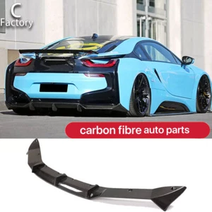 Real DRY CARBON Rear Bumper Diffuser Lip Spoiler Body Kit for BMW I8 Coupe14-18 - Picture 1 of 12